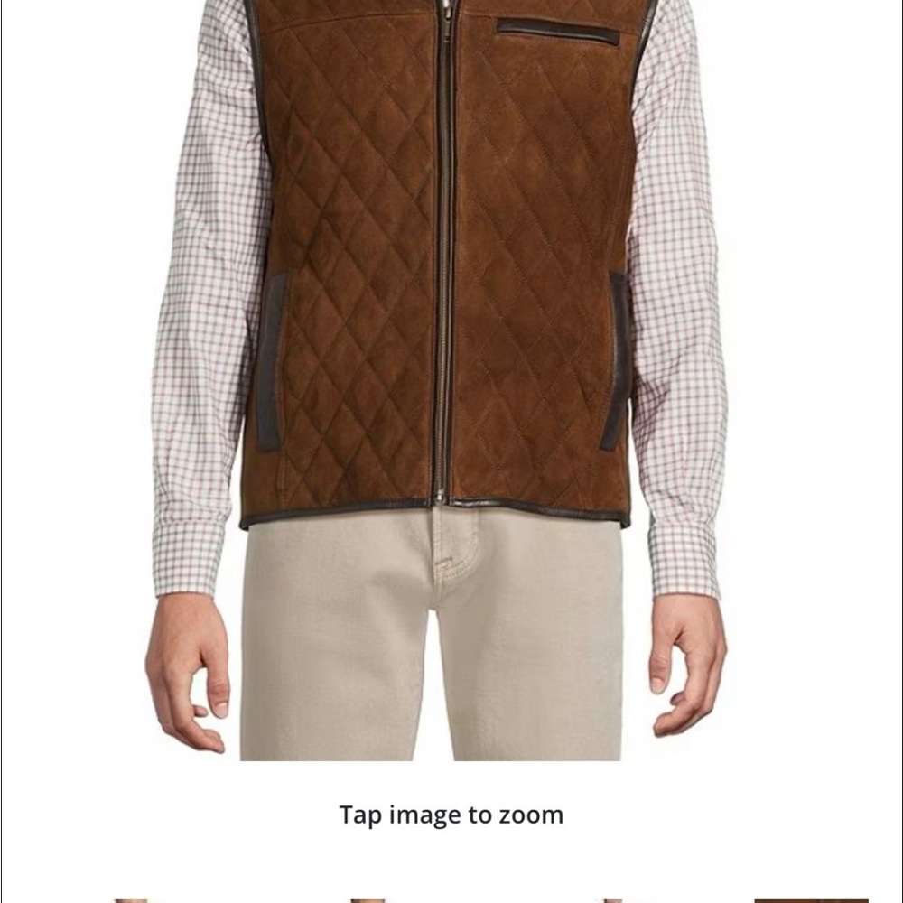 Daniel Cremieux Men's Tan Quilted Vest